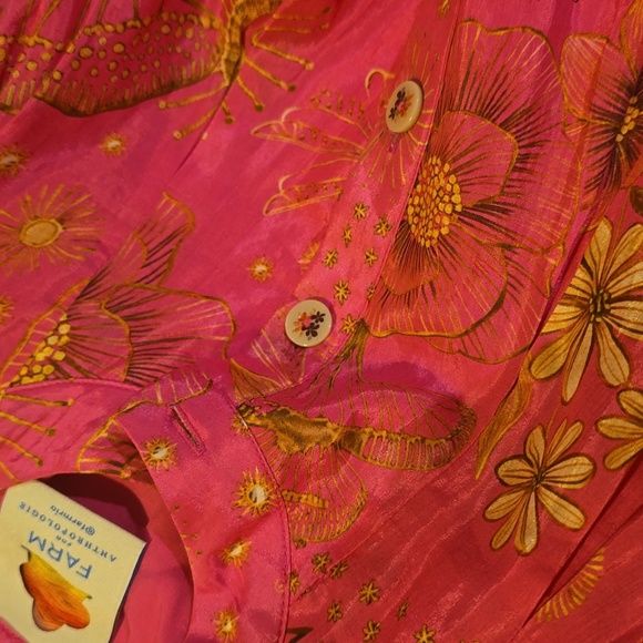 Farm Rio x Anthropologie Short-Sleeve Button-Front Mini Dress, Retail $230.00US - Picture 11 of 16